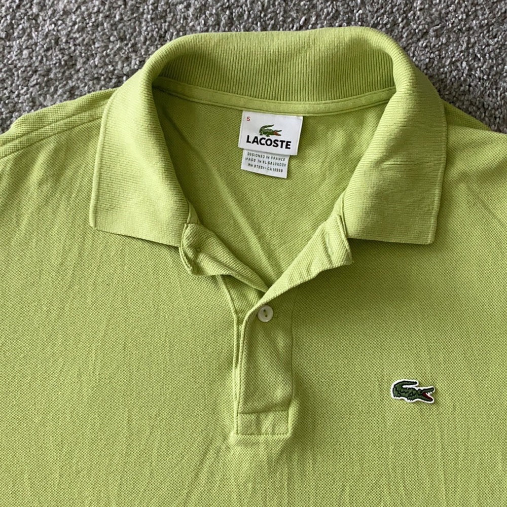 Lacoste Men’s Polo, Size 5 (Large), green